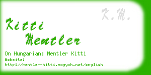 kitti mentler business card